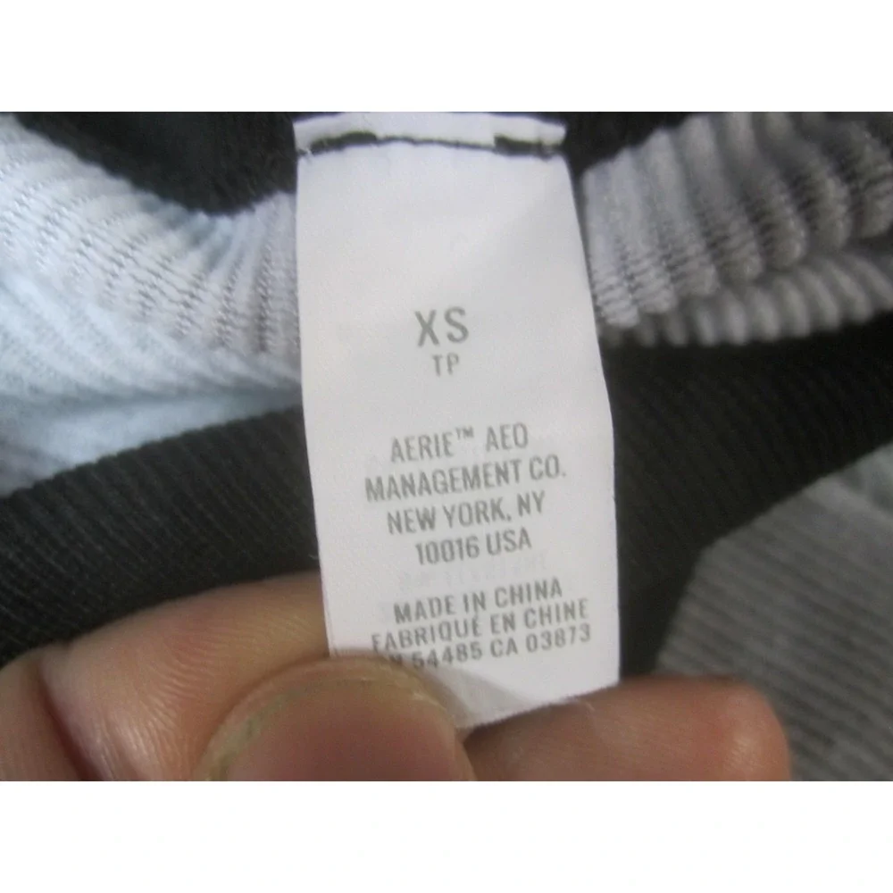 Aerie Pants Womens‎ XS Gray White Compression Yoga Workout Leggings Athleisure